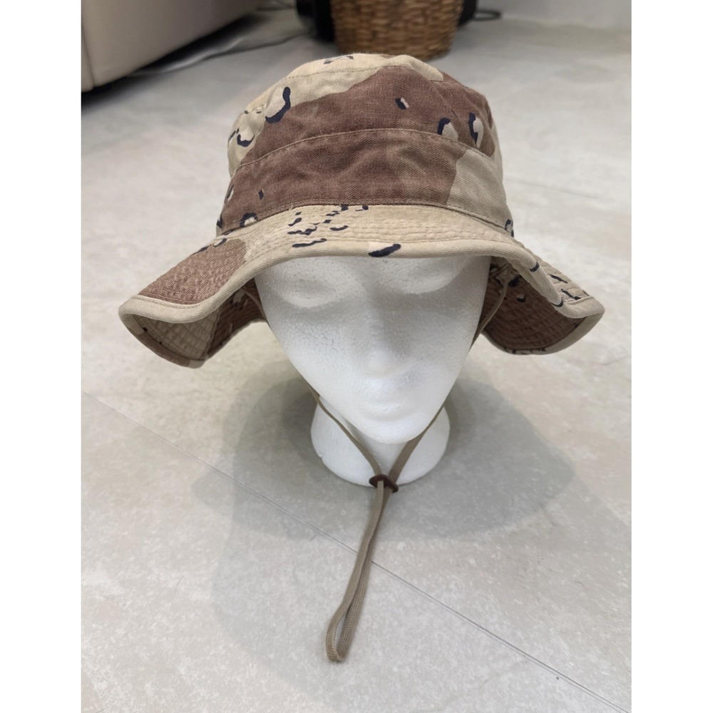 VTG USGI Boonie Hat Desert Camouflage Color Chocolate Chip DCU Military Sz 7 3/8